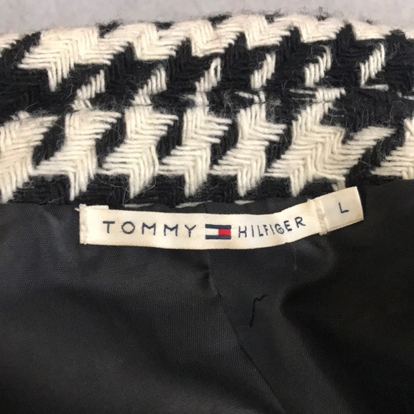 TOMMY HILFIGER black & white houndstooth coat - Picture 7 of 7